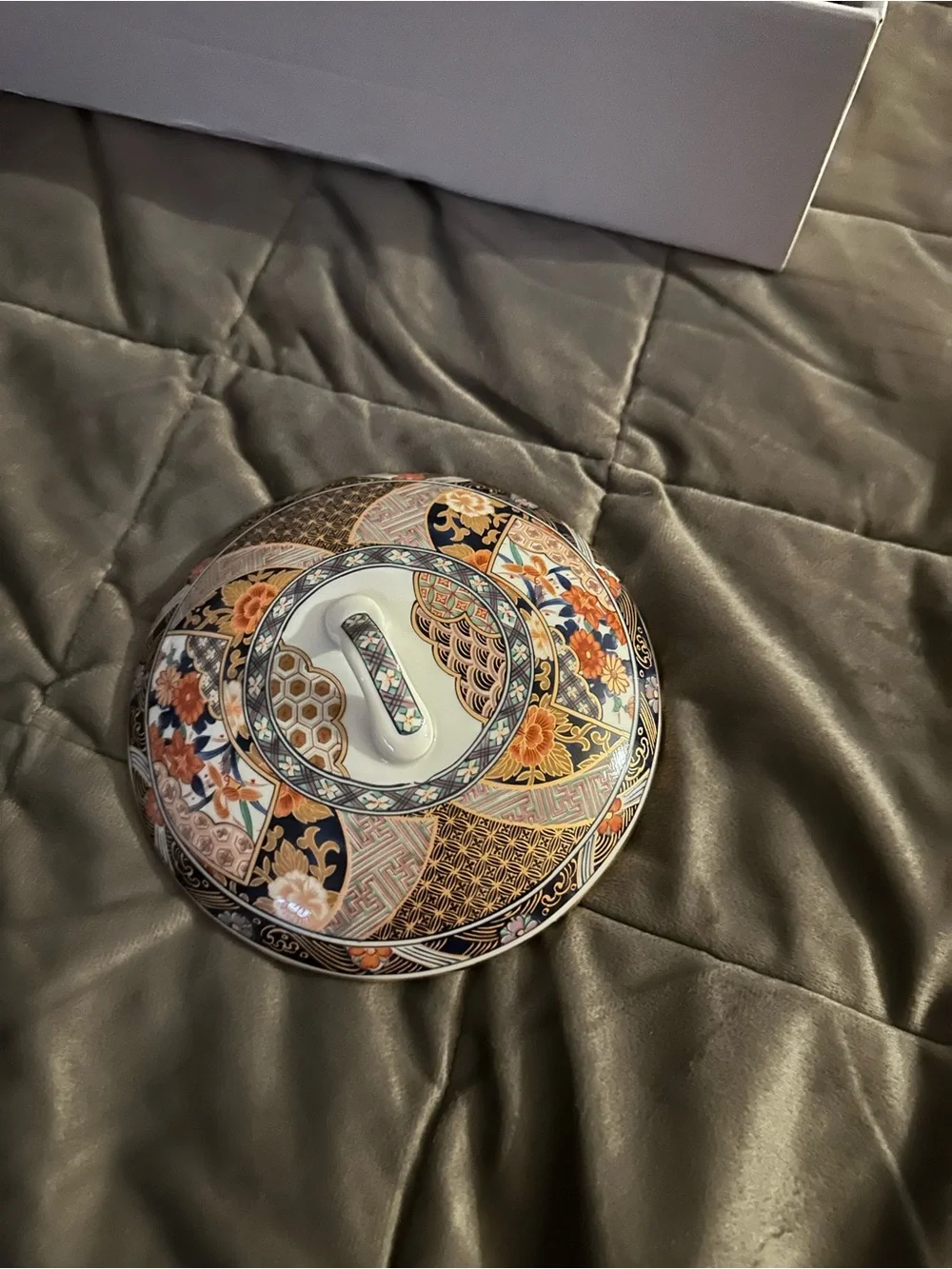 Vintage Japanese Aito Imari Lazy Susan Ceramic Serving Set